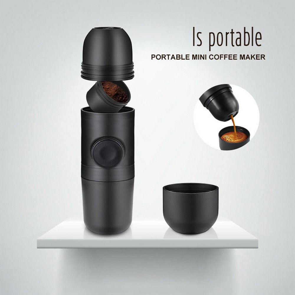 New portable outdoor coffee maker SP-300 manual portable coffee maker  Adjustable Pressure Removable Holder Travel Coffee Make